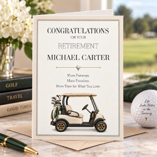 Elegante minimalistische Golf-Ruhestands-Gratulati Karte