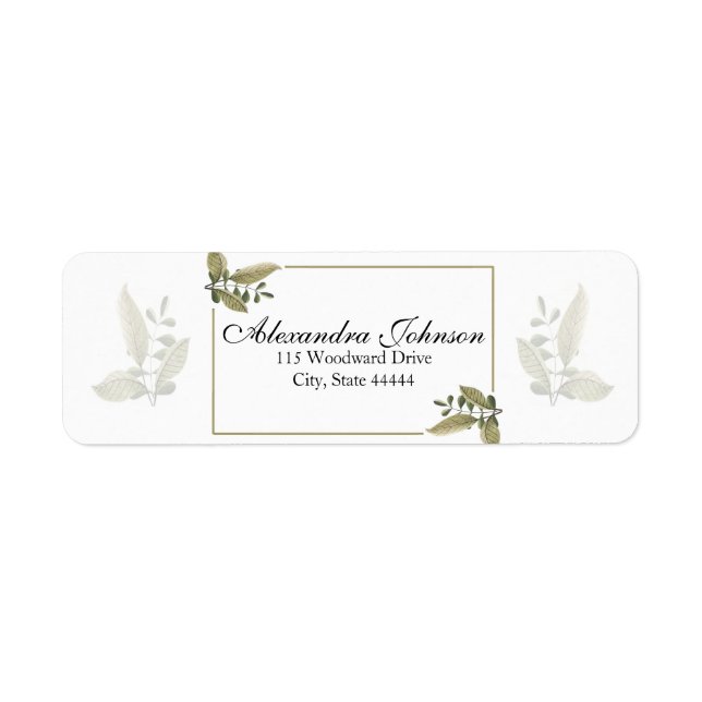 Elegante minimalistische Grüne Hochzeit (Vorne)