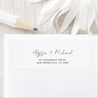 Elegante minimalistische handschriftliche Hochzeit