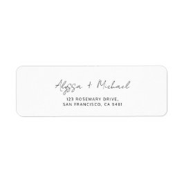 Elegante minimalistische handschriftliche Hochzeit