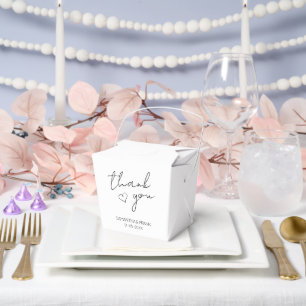 Elegante minimalistische Hochzeit Danke Geschenkschachtel