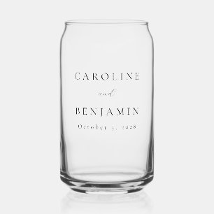 Elegante Minimalistische Hochzeit der Creme Callig Dosenglas