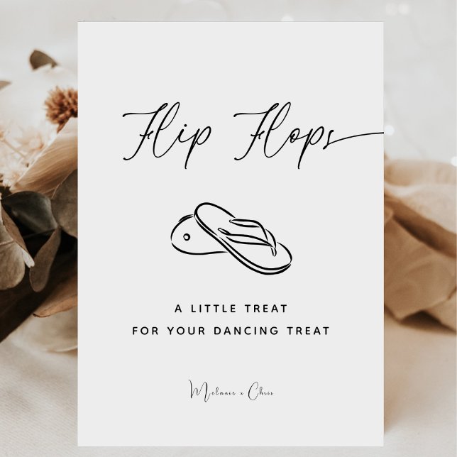 Elegante Minimalistische Hochzeit Drehend Flop Dan Sockelschild (Von Creator hochgeladen)