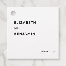 Elegante Minimalistische Hochzeit Einfache Typogra Geschenkanhänger