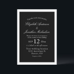 Elegante Minimalistische Hochzeit Einladung<br><div class="desc">Elegante minimalistische Hochzeitseinladung mit klassischer Schrift-Typografie</div>