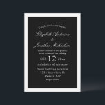 Elegante Minimalistische Hochzeit Einladung<br><div class="desc">Elegante minimalistische Hochzeitseinladung mit klassischer Schrift-Typografie</div>