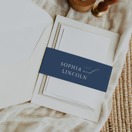 Elegante Minimalistische Hochzeit Einladungsbanderole