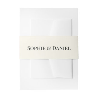 Elegante minimalistische Hochzeit Einladungsbanderole