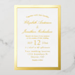 Elegante Minimalistische Hochzeit Folieneinladung<br><div class="desc">Elegante minimalistische Hochzeitfolie Einladung mit klassischer Schrift Typografie</div>