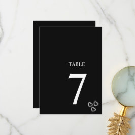 Elegante Minimalistische Hochzeit in Schwarz und W Dankeskarte