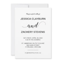 Elegante Minimalistische Hochzeit in Schwarz und W