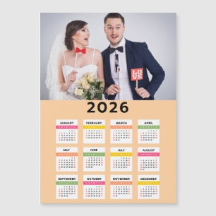 Elegante Minimalistische Hochzeit Moderne Foto Sch Magnetkarte