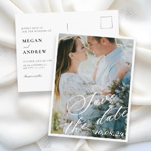 Elegante minimalistische Hochzeit Postkarte