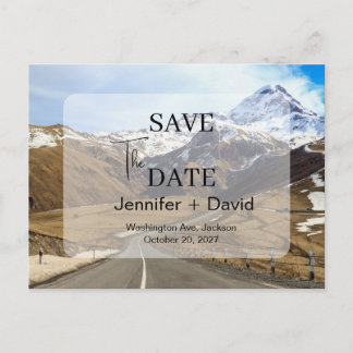 Elegante Minimalistische Hochzeit - Rettet das Dat Postkarte