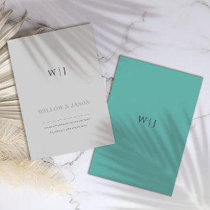 Elegante minimalistische Hochzeit RSVP Karte