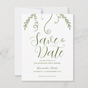 Elegante Minimalistische Hochzeit Save The Date