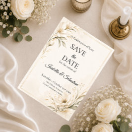 Elegante Minimalistische Hochzeit Save The Date