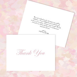 Elegante Minimalistische Hochzeit Vielen Dank Dankeskarte