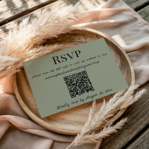 Elegante minimalistische Hochzeits-RSVP-Karte mit
