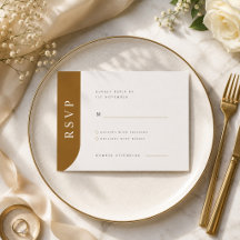 Elegante Minimalistische Hochzeits-RSVP-Karte