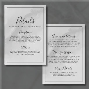 Elegante Minimalistische Hochzeitsdetails Begleitkarte