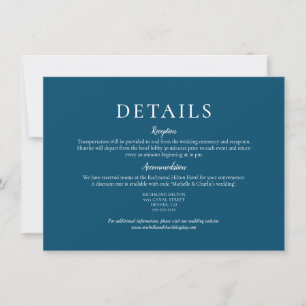 Elegante Minimalistische Hochzeitsdetails der Mari Einladung