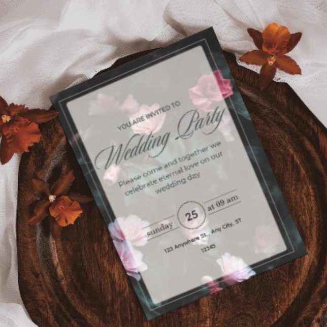 Elegante minimalistische Hochzeitseinladung Einladung (Von Creator hochgeladen)