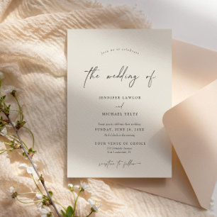Elegante Minimalistische Hochzeitseinladung Einladung