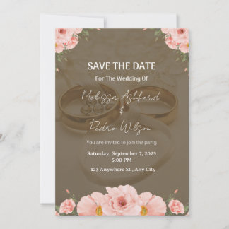 Elegante minimalistische Hochzeitseinladung Einladung