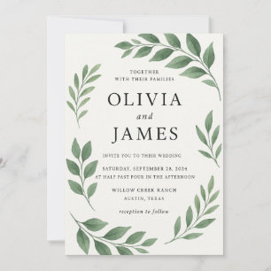 Elegante Minimalistische Hochzeitseinladung mit bo Einladung
