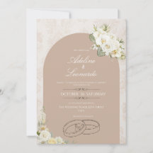 Elegante Minimalistische Hochzeitseinladung – Sanf