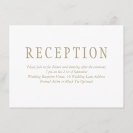 Elegante Minimalistische Hochzeitsempfehlung Begleitkarte