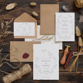 Elegante Minimalistische Hochzeitsfeier Einladung