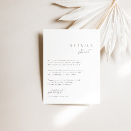 Elegante Minimalistische Hochzeitskarte Begleitkarte