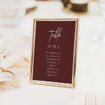 Elegante Minimalistische Hochzeitsstiftung Tischnummer<br><div class="desc">Helfen Sie Ihren Gästen mit diesen Tischnummern den Weg zu finden. Benutzen Sie diese Miniaturtischkarten anstelle Ihrer allgemeinen Sitzkarte, indem Sie sie auf einem Holzbrett, einem Spiegel oder einer anderen Oberfläche anbringen, um Ihren Hochzeitsstil zu erfüllen. Das Design besticht durch einen handgeschriebenen Schriftart und modernes minimalistisches Design. Klicken Sie auf...</div>