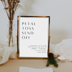 Elegante Minimalistische Hochzeitstorte abschicken Sockelschild