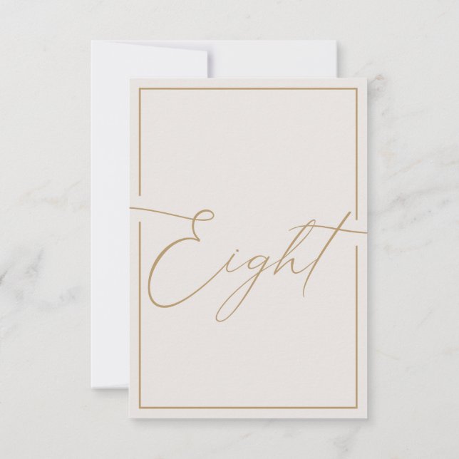 Elegante Minimalistische ivorische Kalligrafie-Tis Dankeskarte (Rückseite)