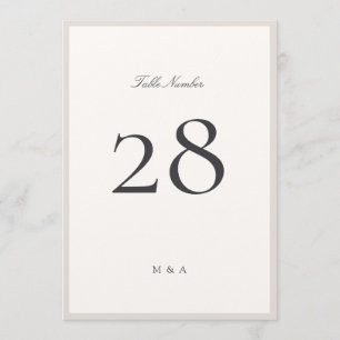 Elegante minimalistische Kalligrafie 5 x 7 Tischnu Einladung