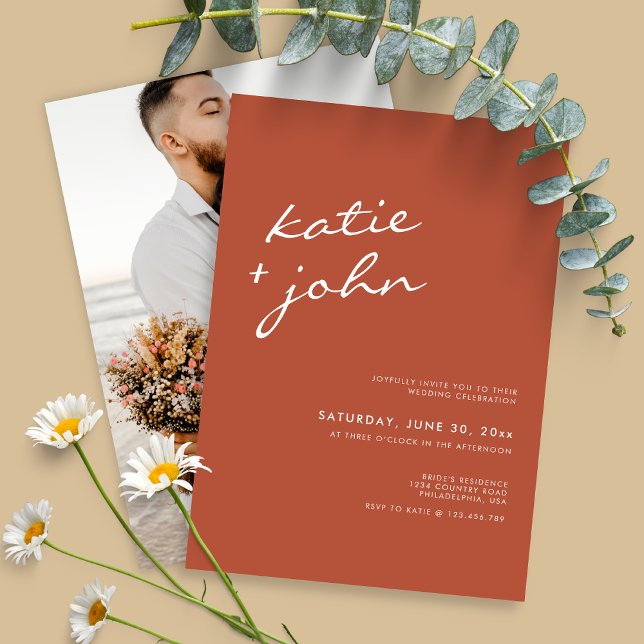 Elegante Minimalistische Kalligrafie Einladung (Von Creator hochgeladen)