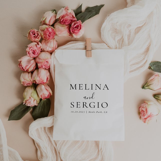 Elegante Minimalistische Kalligrafie-Gastgeschenk  Geschenktütchen (Von Creator hochgeladen)