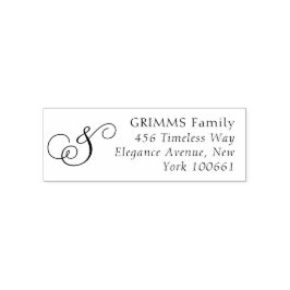 Elegante minimalistische Kalligrafie-Hochzeit Permastempel