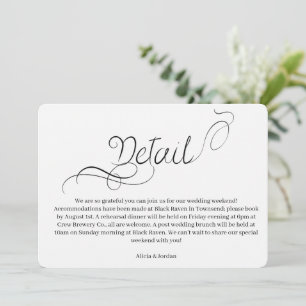 Elegante minimalistische Kalligrafie-Hochzeitseinl Einladung