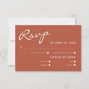 Elegante Minimalistische Kalligrafie RSVP Karte