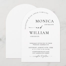 Elegante Minimalistische Kalligraphie-Hochzeit Einladung