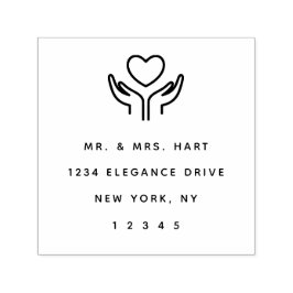 Elegante Minimalistische Klassik Rich Rücksendeadr Permastempel