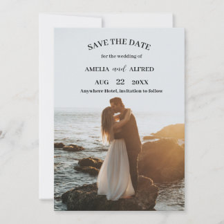 Elegante minimalistische klassische Hochzeit Einladung