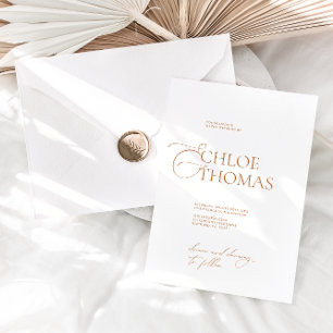 Elegante Minimalistische klassische Hochzeit Einladung