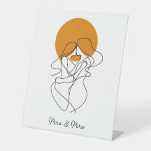 Elegante minimalistische Kunst der lesbischen Kuns