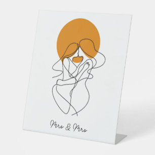 Elegante minimalistische Kunst der lesbischen Kuns Sockelschild