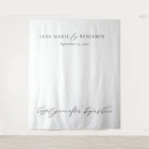 Elegante Minimalistische Kunst, Dichtung und Musik Wandteppich